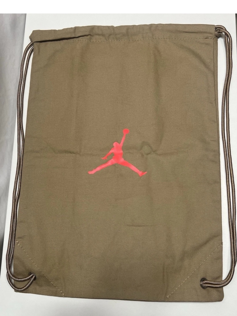 Travis Scott x Air Jordan 6 Cactus Jack British Khaki Drawstring Backpack Brown